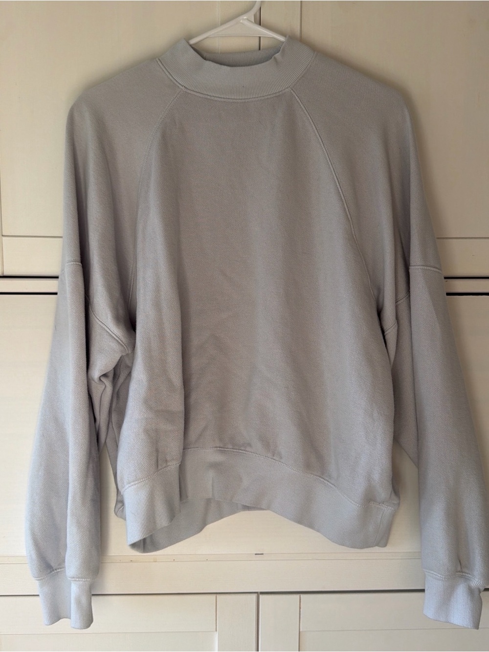 PINK Victoria's Secret Light Gray Mock Neck Sweatshirt